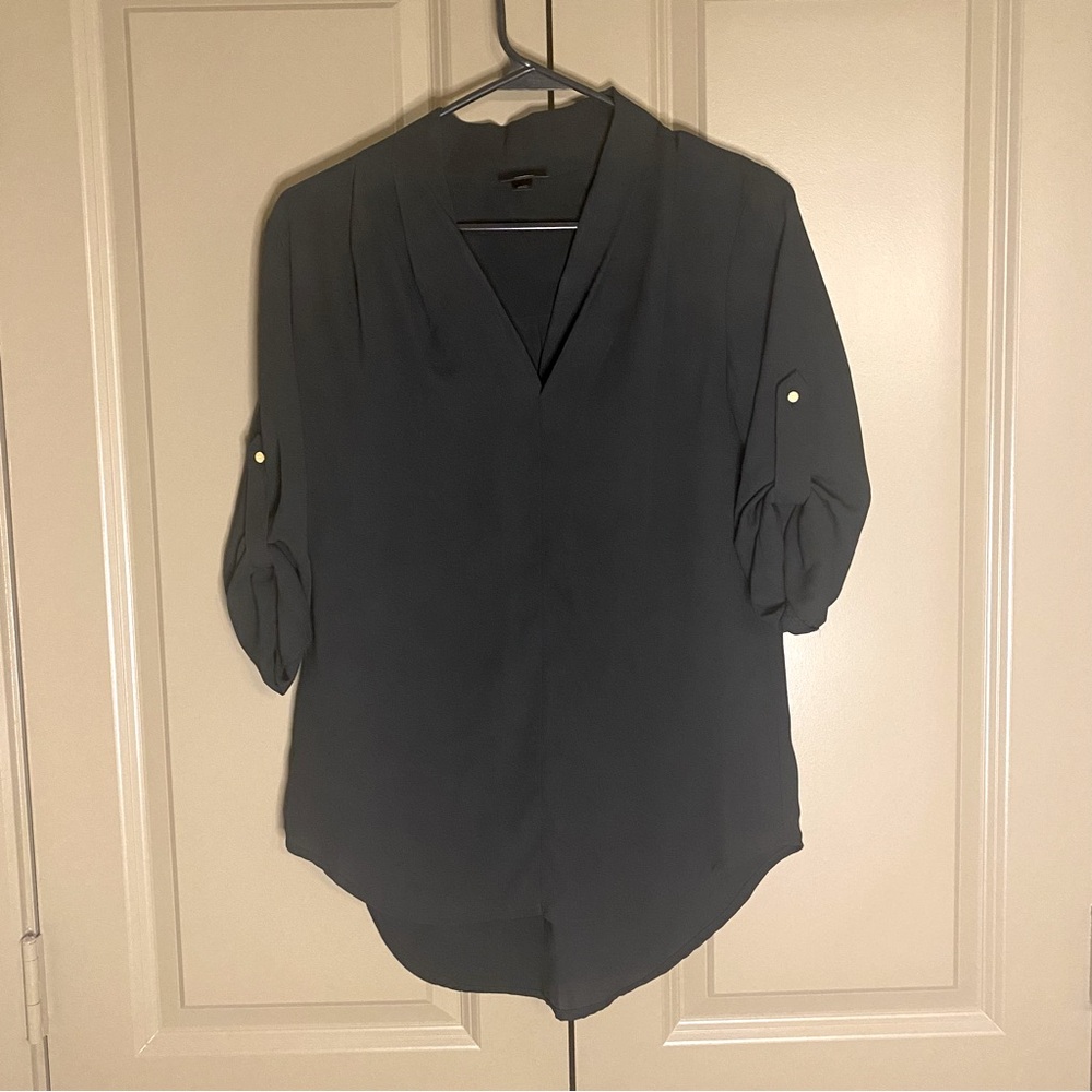 Black V-neck Blouse